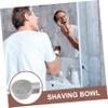 HAKIDZEL Decorative Shaving Bowl Deep Plastic Shaving Container with Opening Slip Base for Home Dorm Hotel Use Comfortable Grip for Practical Wet Experience view 3
