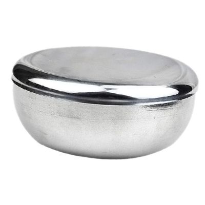 Beaupretty Stainless Steel Shaving Bowl with Lid Men Razor Accessory for Foaming Sturdy Bubble Bowl for Grooming for Daily Shaving Routine