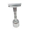 OATIPHO Safety Razor Stand Zinc Alloy Base Shaving Razor Holder for Men Silver view 1