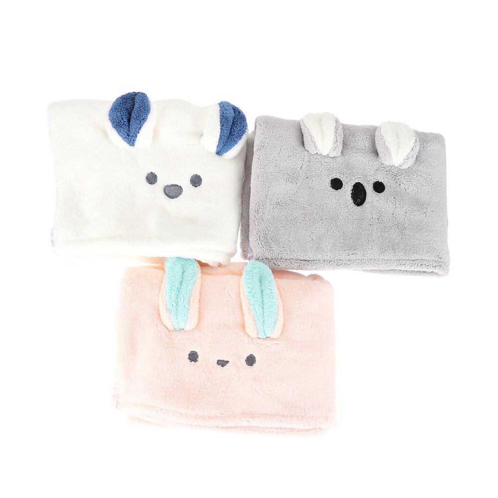 Beaupretty 3pcs Absorbent Hair Drying Turban Soft Hair Wrap Towel for Women Bath Essential