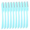 OATIPHO Stainless Steel Eyebrow Trimmer Set 10pcs Folding Eyebrow Razors for Women Portable and Easy to Use view 1