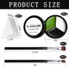 EBaokuup 3 Set Black White Green Face body Paint,3 Colors Witch Makeup Kit with Sponge and Brush,Halloween Formula Face Paint for Party Special Effect Makeup Cosplay Costume view 2