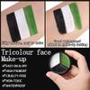 EBaokuup 3 Set Black White Green Face body Paint,3 Colors Witch Makeup Kit with Sponge and Brush,Halloween Formula Face Paint for Party Special Effect Makeup Cosplay Costume view 3