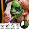 EBaokuup 3 Set Black White Green Face body Paint,3 Colors Witch Makeup Kit with Sponge and Brush,Halloween Formula Face Paint for Party Special Effect Makeup Cosplay Costume view 4
