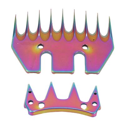 Fockety 9 Tooth Sheep Shears Replacement Blades, Professional High Carbon Steel Clipper Blades with Straight Teeth for Sheep Alpacas Goats and More, for Beginners