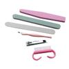 Outanaya 2 Sets Nail Clipper and File Set Durable Nail Trimming Tools for Home and Travel Ergonomic Design for Easy Use present Random Color view 1