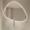 50 * 60cm Smart Defogging Shaped LED Bathroom Mirror, Irregular Silver Mirror with Light, Tri Colour Light Adjustable Explosion Proof Make Up Mirror(70 * 80cm) view 1