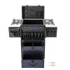 Professional Rolling Makeup Train Case, Cosmetic Train Case Beauty Salon Luggage Hair Salon Trolley Suitcase Hair Stylist Beauty Travel Organizer with Swivel Wheels, Lockable Drawer, Hair Dryer Holder view 3