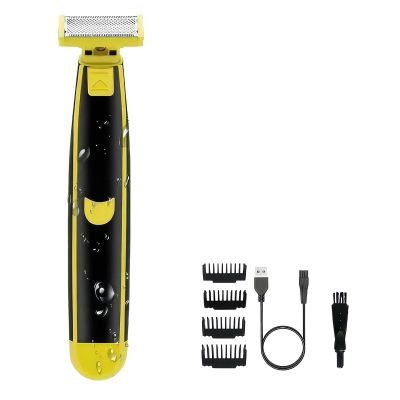 Men's Electric Shaver, Full Body Washable Dual Blade Wet & Dry Razor, USB Rechargeable,4 Precision Trimmer Heads for Beard, Facial, Body Grooming, Great for Gift (1PC)-Model #5