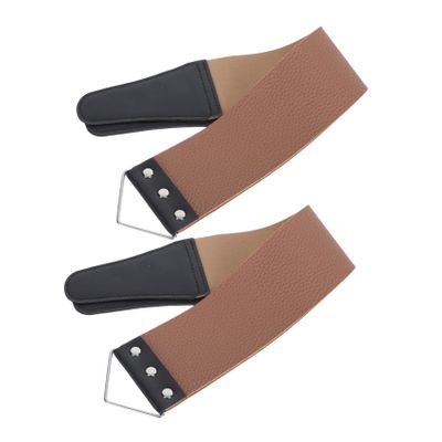 DEARMAMY 2pcs Manual Shaver Strop Razor Sharpener Strap Household Sharpening Tools for Home Use