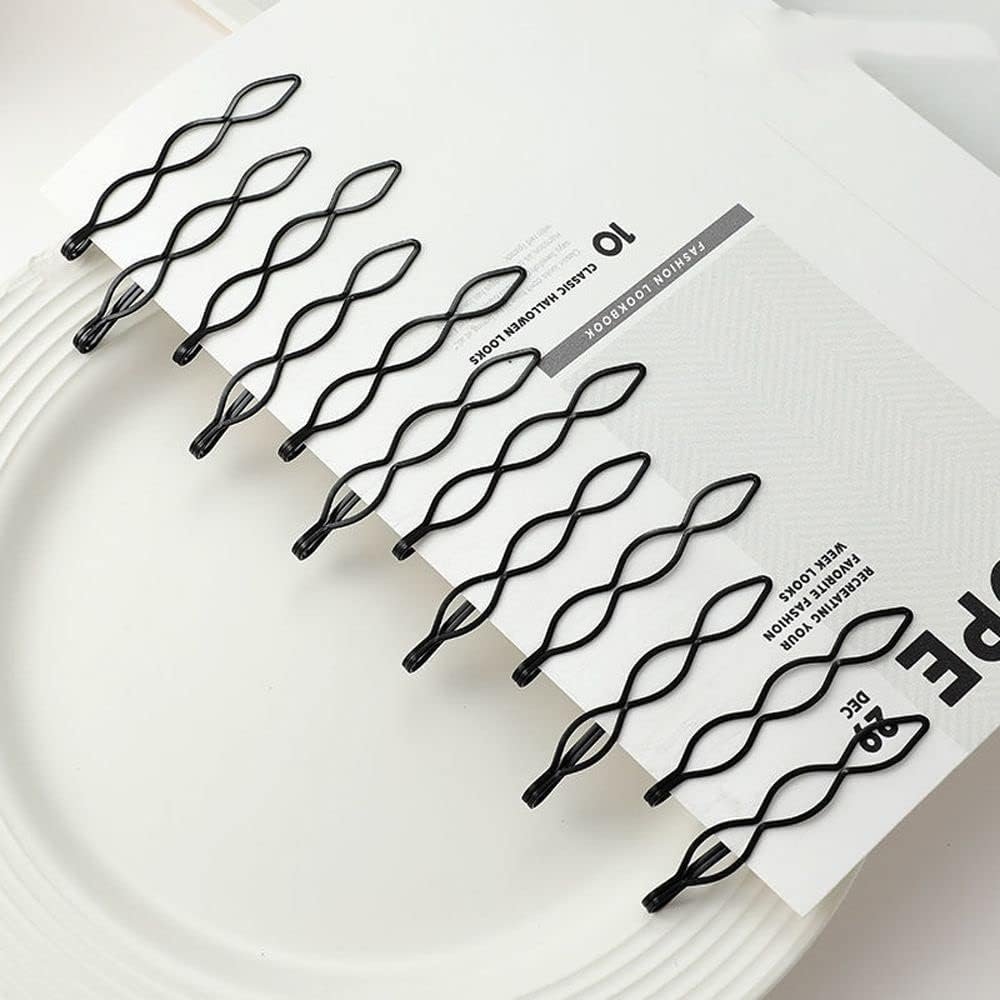 12Pcs Black Hair Bobby Pins, Mini Invisible Bangs Clips, Fashion BB Clip Invisible Bangs Clip Small Bobby Pins for Women and Girls Decorative Wedding Dainty Accessories
