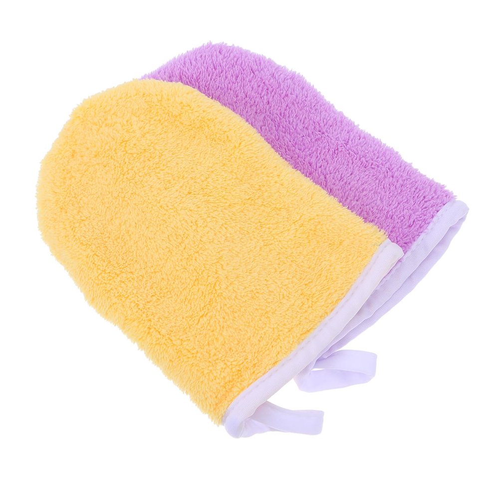 Beaupretty 2pcs Face Cleansing Glove Makeup Remover Glove Soft Material Exfoliating Makeup Removing Cloth