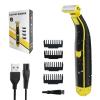 Men's Electric Shaver, Full Body Washable Dual Blade Wet & Dry Razor, USB Rechargeable,4 Precision Trimmer Heads for Beard, Facial, Body Grooming, Great for Gift (1PC)-Model #3 view 1