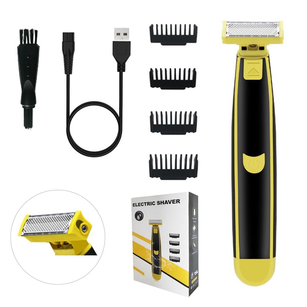 Wet and Dry Electric Shaver Cleaner, Electric Razor for Men, Rechargeable Wet & Dry Shaver, Non-Slip, Durable, Fast Shaving (1PC)-Model #11