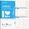 TKTK Large Pimple Patches for Face 96 Count + XL Acne Patches for Body 136 Count, 6 Sizes Pimple Patch Bulk Face & Body, Hydrocolloid Zit Breakouts view 3
