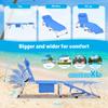 CASADEAR Tanning Chair with face and arm Holes.5-Position Adjustable (Recline/Flat), Ergonomic Back. Sturdy Frame (400lbs), Cotton pad, Removable Pillow. Fits 6.2ft, no Assembly, Easy fold,Blue view 3