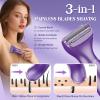 Electric Razor for Women,6 in 1 Women's Bikini Trimmer Shaver for Women & Men Pubic Hair, Private Area, Legs, Eyebrow,Face, Nose, Eyebrow, Body Hair Removal IPX5 Waterproof Wet & Dry view 3