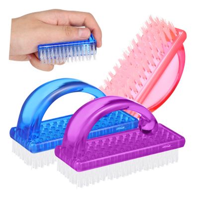 Homoyoyo 6Pcs Handle Grip Nail Brush Sturdy Design for Manicure for Dust Removal from Hands Fingertips Feet Travel Friendly for Home Professional Use