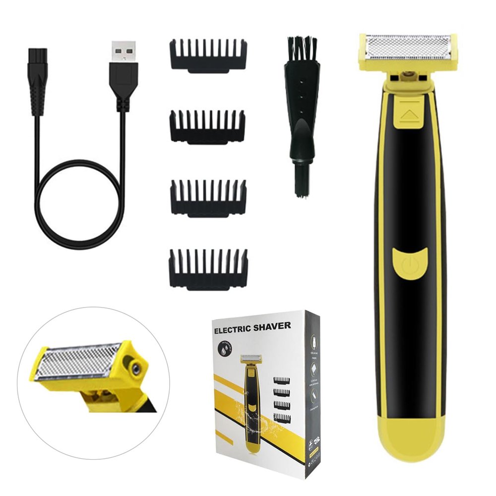 Full Body Washed Wet and Dry Double Shaver, Men's Electric Shaver (1PC)-Model #11