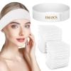 100 Disposable Non-Woven Facial Headwraps, Stretchable Soft Hair Bands with Closure for Women, Suitable for Salons and Spas view 1