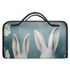 Bunny Rabbit Travel Toiletry Bag Clear Cosmetic Bag Organizer Waterproof Foldable Makeup Bag with 4 PVC Pouches Travel Organizer Bags for Luggage Business Trip view 2