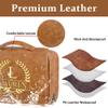 3-in-1 Large Personalized Leather Toiletry Bag For Men, Christmas Fathers Day Birthday Gifts For Dad Him Boyfriend Husband, Custom Mens Toiletry Travel Organizer Bag Dopp Kit Gift, Groomsmen Gifts view 3