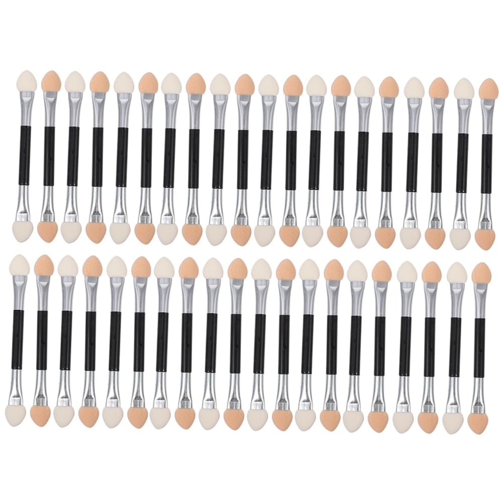 DEARMAMY 40pcs Disposible Eyeshadow Brush Double-sided Makeup Brushes Prime Material Tips Comfortable for Daily Use