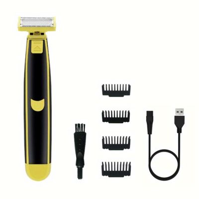 Men's Electric Shaver, Full Body Washable Dual Blade Wet & Dry Razor, USB Rechargeable,4 Precision Trimmer Heads for Beard, Facial, Body Grooming, Great for Gift (1PC)-Model #8