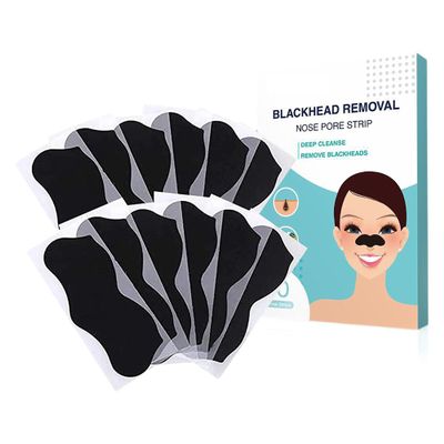 10pcs Blackhead Removal Strips, Pore Strips, Deep Cleansing Activated Charcoal Strips, Effective Control Of Oily Skin Clogged Pores.