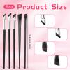 5 Pcs Eyeliner Brushes for Precision Makeup Application Fine Angled Makeup Brushes Ultra Thin Slanted Flat Angle Eye Cosmetic Brush Concealer Brush Professional Beauty Cosmetic Tool view 2