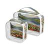 siphylline 2 Pack clear mens toiletry travel bag TSA approved portable travel cosmetic bag shaving essentials view 1