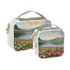 siphylline 2 Pack clear mens toiletry travel bag TSA approved portable travel cosmetic bag shaving essentials view 2