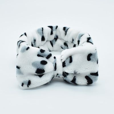 2 Pcs Spa Headband Set,Leopard Face Washing Headband Set for Yoga Washing Face Makeup (White)