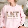 Chillever Cutom Massage Therapist Sweatshirt, Embroidered MT Crewneck, Spa Therapy Hoodie, Wellness Apparel, Licensed Massage Gift, Relaxation & Healing Shirt view 2