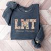 Chillever Cutom Massage Therapist Sweatshirt, Embroidered MT Crewneck, Spa Therapy Hoodie, Wellness Apparel, Licensed Massage Gift, Relaxation & Healing Shirt view 3