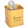 Gearhub Blade Bank Sharps Disposal Container Safely Store Used Safety Razor Blades Large Capacity for Barber Shops & Personal Use Sealed Design Holds 300+ Blades Matte Gold view 1