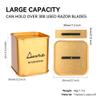 Gearhub Blade Bank Sharps Disposal Container Safely Store Used Safety Razor Blades Large Capacity for Barber Shops & Personal Use Sealed Design Holds 300+ Blades Matte Gold view 2