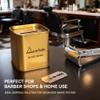 Gearhub Blade Bank Sharps Disposal Container Safely Store Used Safety Razor Blades Large Capacity for Barber Shops & Personal Use Sealed Design Holds 300+ Blades Matte Gold view 3