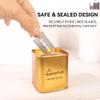 Gearhub Blade Bank Sharps Disposal Container Safely Store Used Safety Razor Blades Large Capacity for Barber Shops & Personal Use Sealed Design Holds 300+ Blades Matte Gold view 4