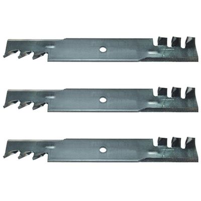038-5000-00 Qty 3: Heavy Duty Toothed Mulching Blade Fits Bad Boy