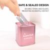 Gearhub Blade Bank Sharps Disposal Container Safely Store Used Safety Razor Blades Large Capacity for Barber Shops & Personal Use Sealed Design Holds 300+ Blades Matte Pink view 4