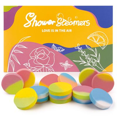 leoce Shower Steamers Multi-Quantity Packed Women/Men Gift Set Aromatic Shower Bombs, Individually Wrapped Tablets for Mother's Day & Anniversaries (15pcs)