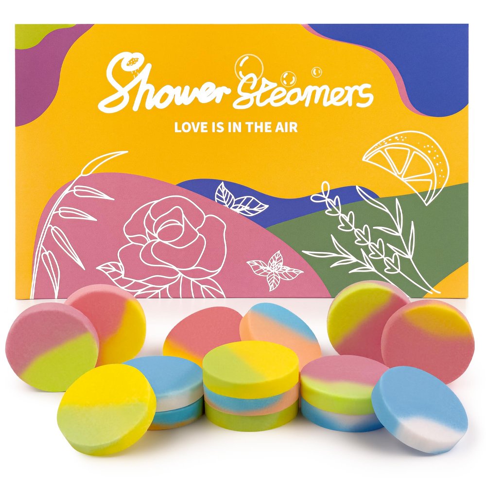 leoce Shower Steamers Multi-Quantity Packed Women/Men Gift Set Aromatic Shower Bombs, Individually Wrapped Tablets for Mother's Day & Anniversaries (15pcs)