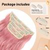 20 Inch Clip in Hair Extensions 4PCS Long Wavy Curly Hair Extensions Thick Hairpieces for Women Synthetic Hair Extension Clip ins Double Weft Hairpieces Full Head for Women (312#, 20INCH) view 4