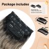 20 Inch Clip in Hair Extensions 4PCS Long Wavy Curly Hair Extensions Thick Hairpieces for Women Synthetic Hair Extension Clip ins Double Weft Hairpieces Full Head for Women (T27/613, 20INCH) view 4