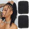 10 Inch Afro Kinkys Bulk Human Hair Afro Kinky-Curly Human Hair for Mini Twist 100g/Pack Natural Black 4C Dreadlock Extensions for Permanent Sister Locs/Mini Twists/Braids/Repair view 1