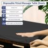 40PCS Disposable Fitted Massage Table Sheets, Heavy Duty Elastic Disposable Bed Cover, Breathable Disposable Fitted Sheets for Spa Black Non Woven Fabric 36 x 85 Inch view 4