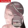 13x4 Straight 4/27 Brown Blonde Color Bob Lace Wig 150% Density For Women Transparent Lace Human Hair Frontal Short Wig Pre Plucked 16Inch view 4