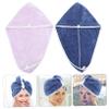 DEARMAMY Microfiber Hair Towel Wraps for Women 2pcs Fast Drying Turban Towels Lightweight and Compact view 3