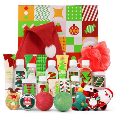 2025 Beauty Advent Calendar Christmas Gifts for Women with Hand Cream, Bubble Bath, Bath Bomb Spa Gifts for Daughter Girls New Year Advent Calendar for Beauty